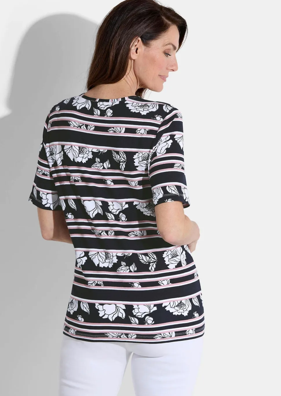 Shirt mit Streifen und Blumen