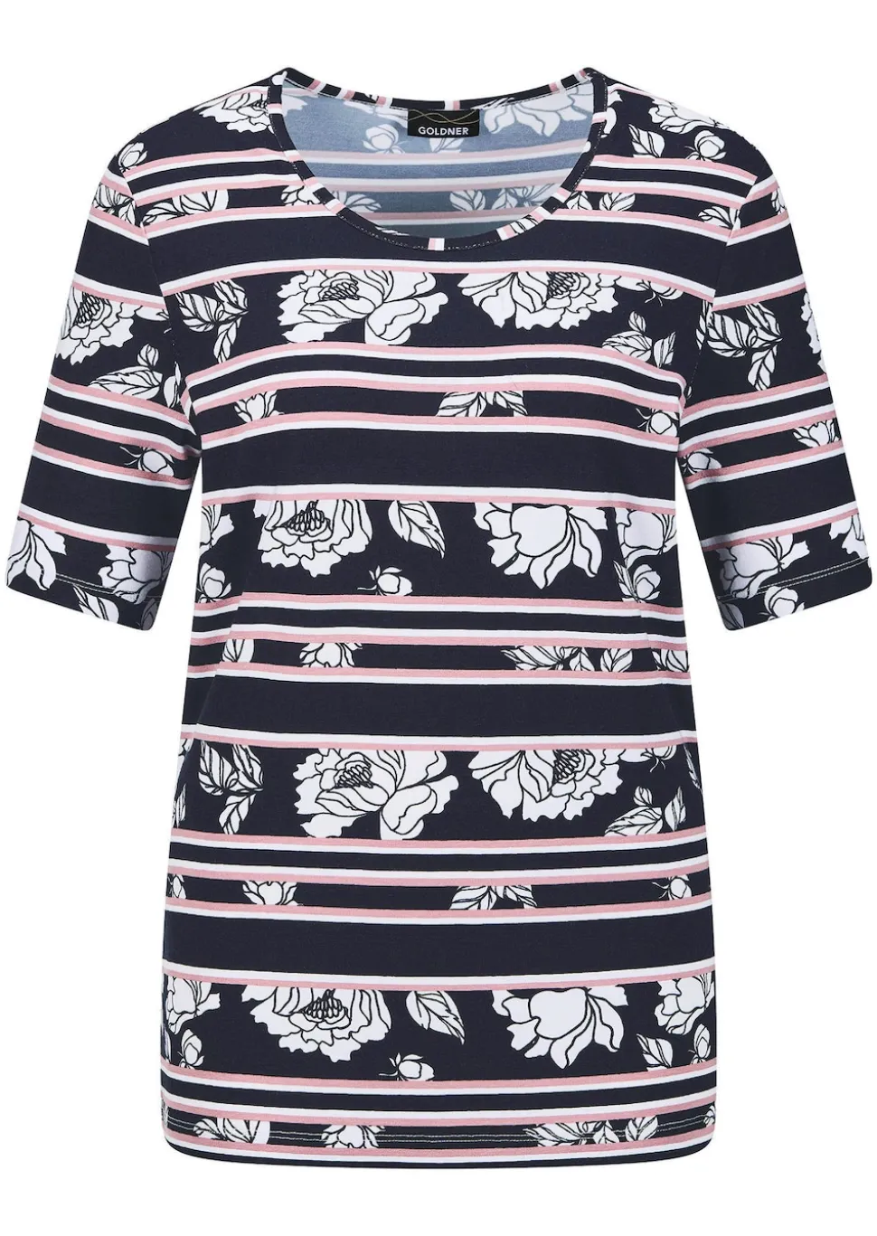 Shirt mit Streifen und Blumen
