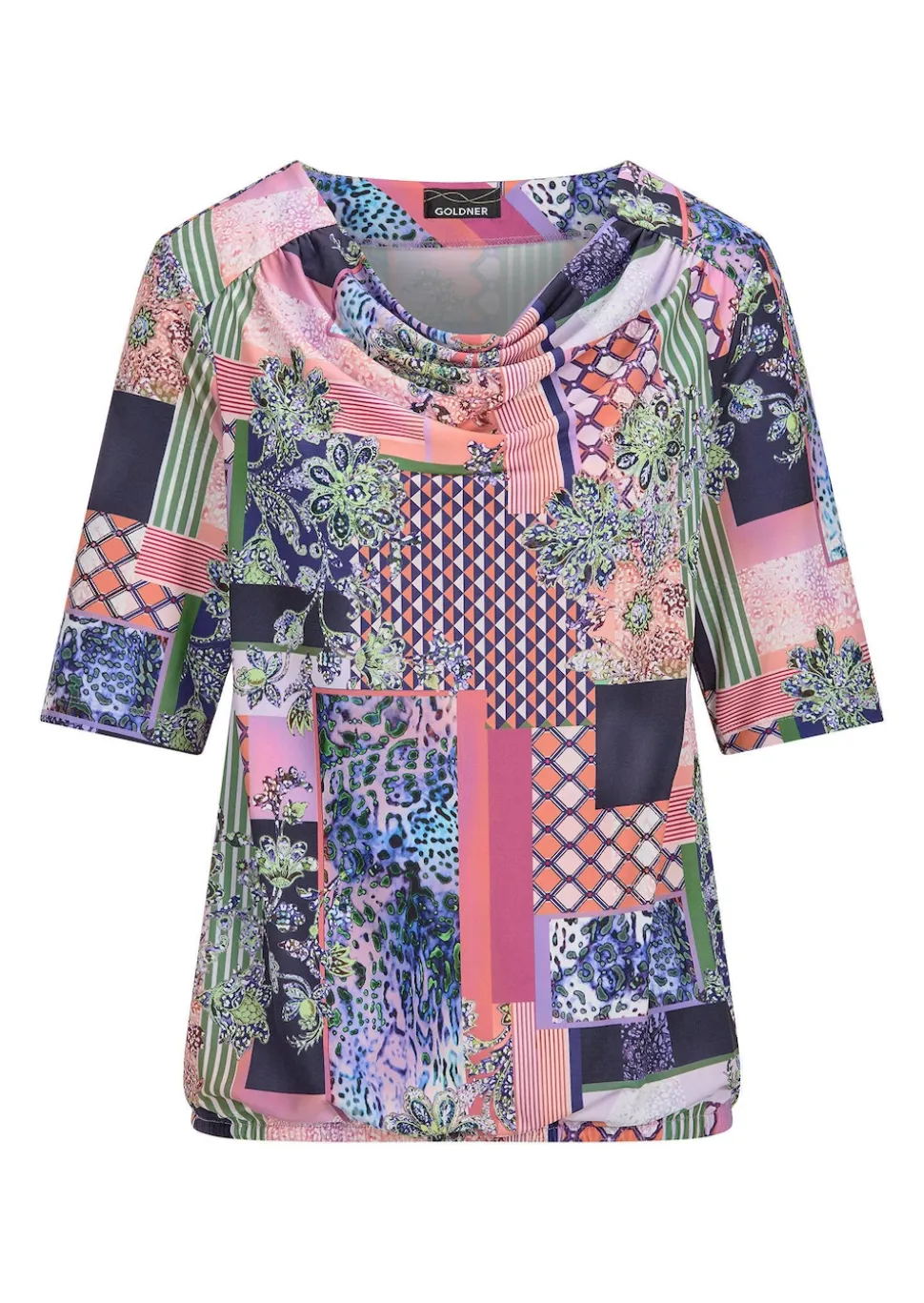 Shirt mit Wasserfallausschnitt
