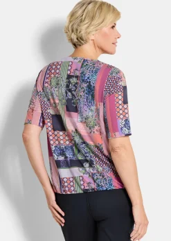 Shirt mit Wasserfallausschnitt