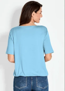 Shirt mit Wasserfallausschnitt