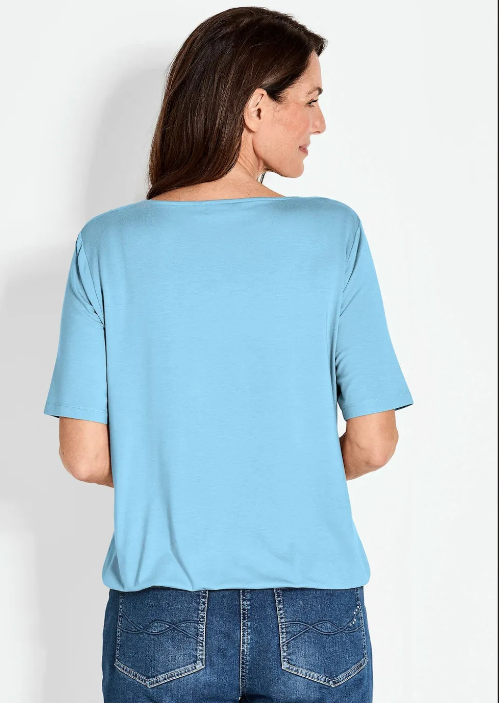 Shirt mit Wasserfallausschnitt