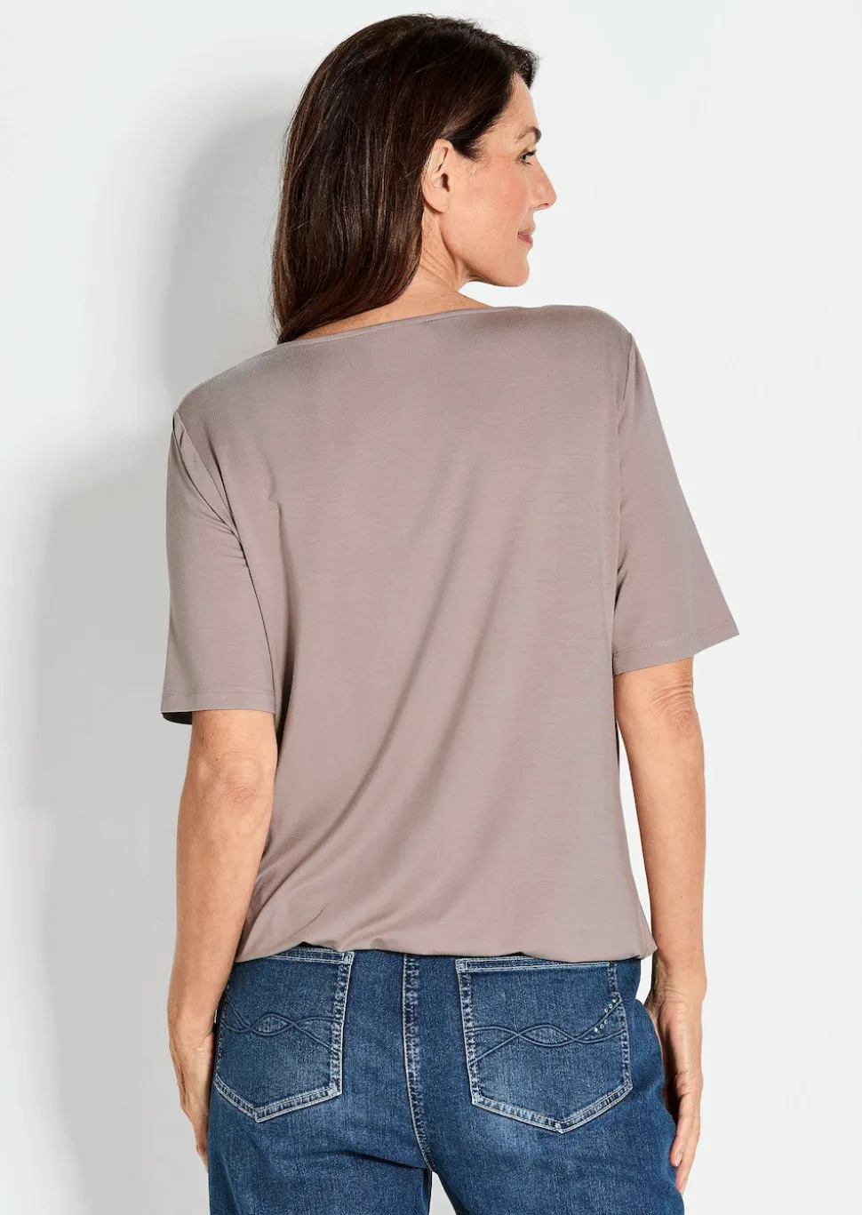 Shirt mit Wasserfallausschnitt