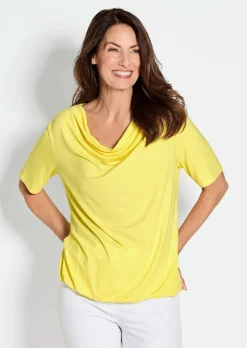 Shirt mit Wasserfallausschnitt