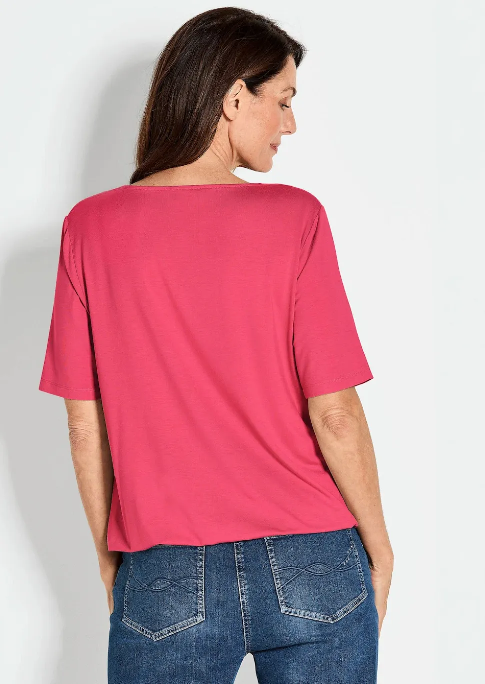 Shirt mit Wasserfallausschnitt
