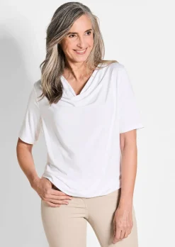 Shirt mit Wasserfallausschnitt