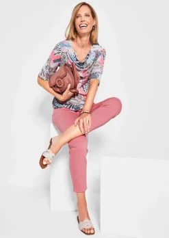 Shirt mit Wasserfallausschnitt