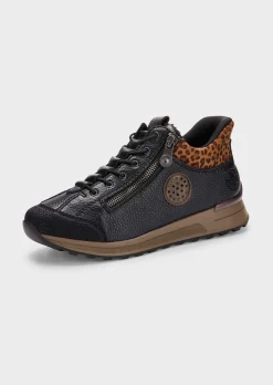 Slip-In-Sneaker mit Animal Print