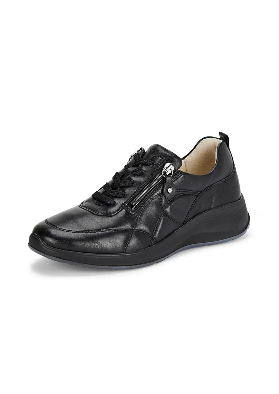 Sneaker aus Leder in Komfort-Weite