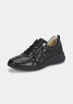 Sneaker aus Leder in Komfort-Weite