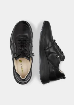 Sneaker aus Leder in Komfort-Weite