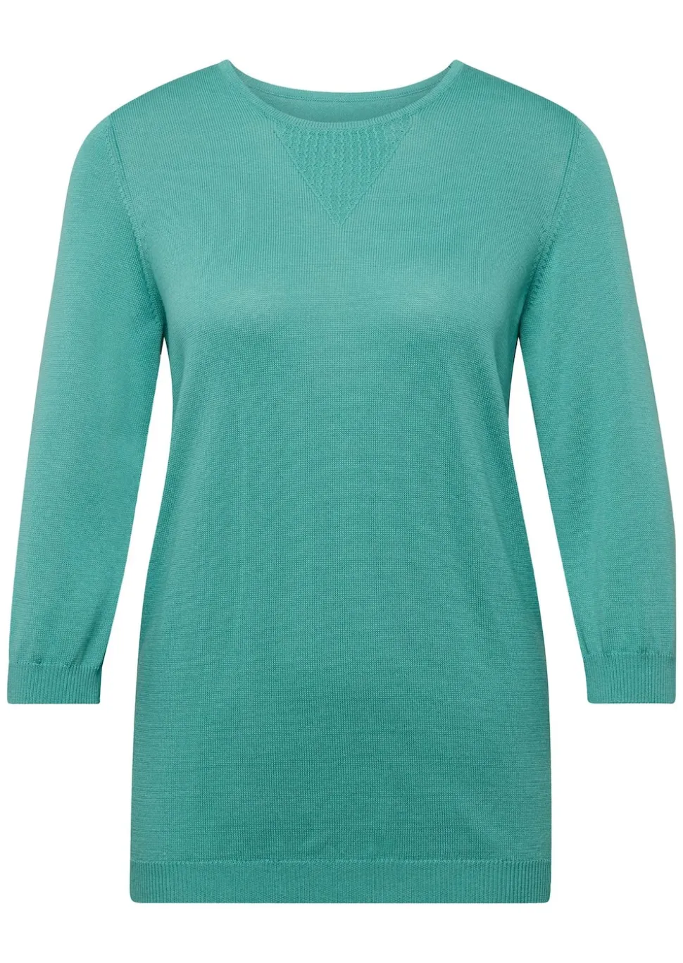 Sommerlicher Strickpullover mit Ajourmuster