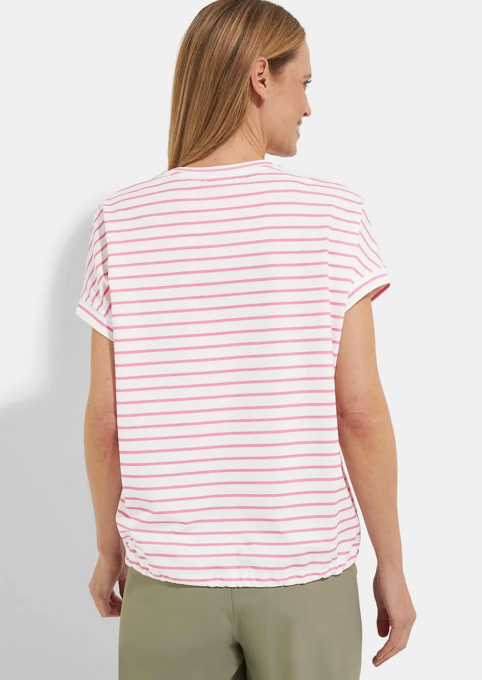 Sommershirt mit Tunnelzug am Saum