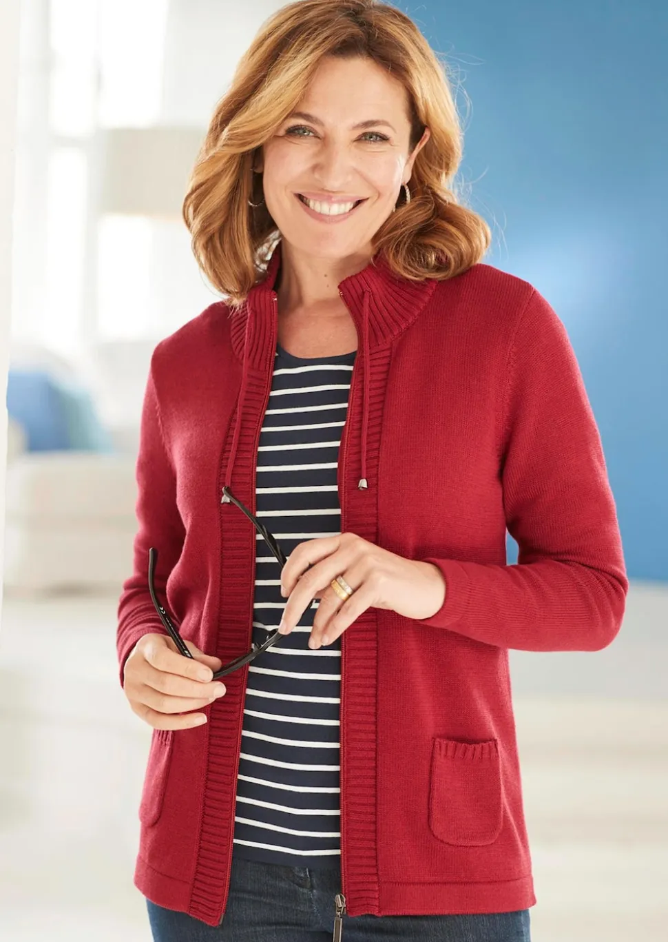 Sportliche Strickjacke