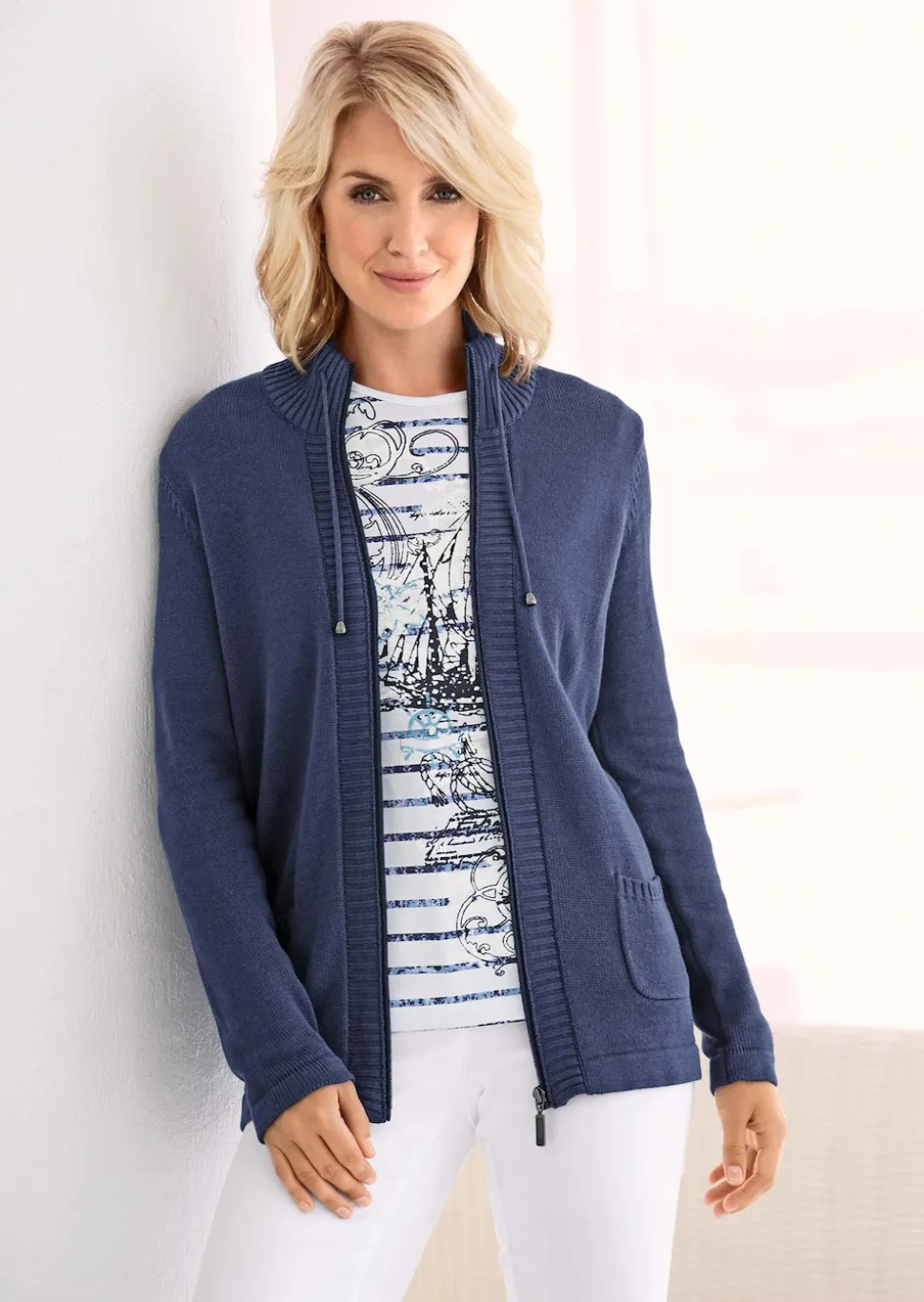 Sportliche Strickjacke