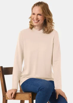Stehkragenshirt mit Langarm