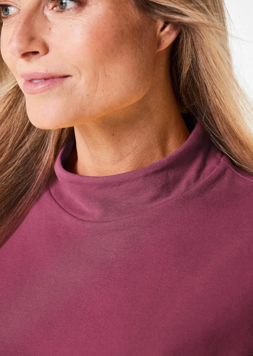 Stehkragenshirt mit Langarm