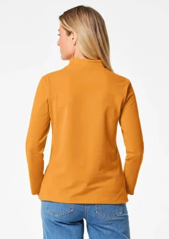 Stehkragenshirt mit Langarm