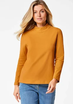 Stehkragenshirt mit Langarm
