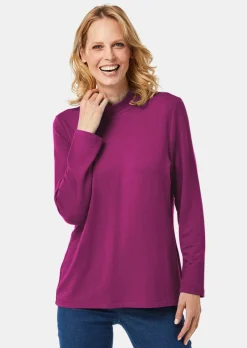 Stehkragenshirt mit Langarm