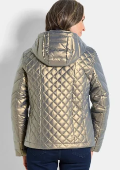 Steppjacke im Metallic-Look