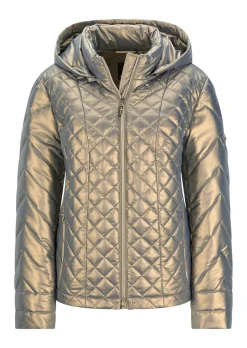 Steppjacke im Metallic-Look