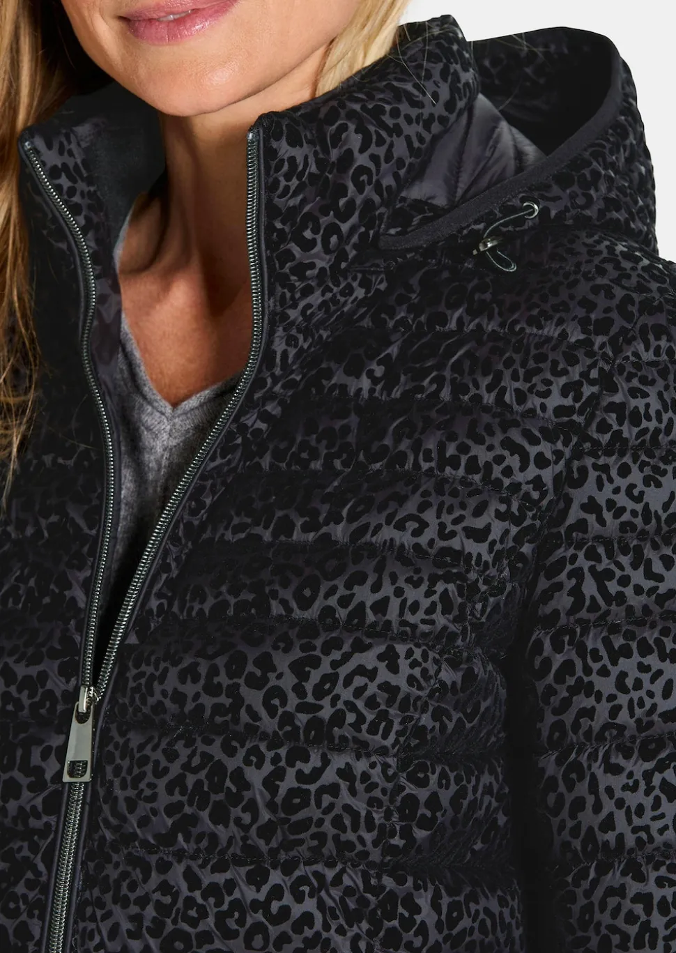 Steppjacke in Animal Print