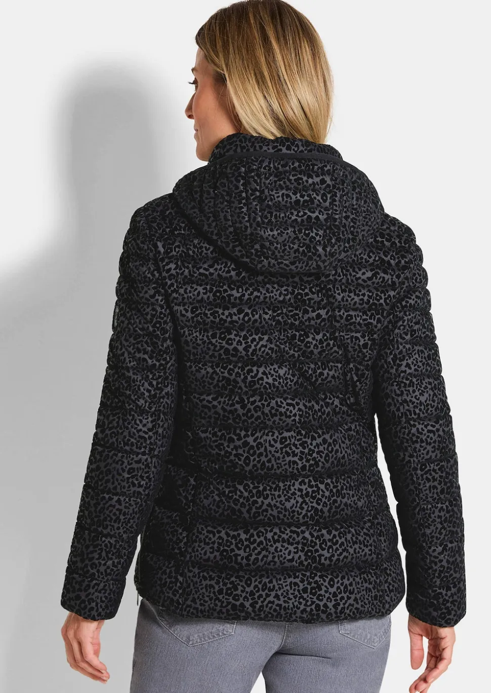 Steppjacke in Animal Print