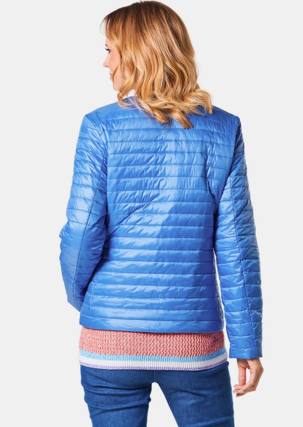 Steppjacke in zart glänzender Qualität