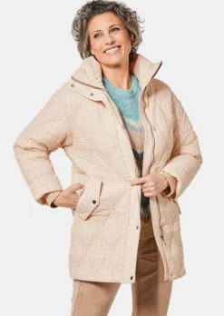 Steppjacke mit hübschem Flock-Druck