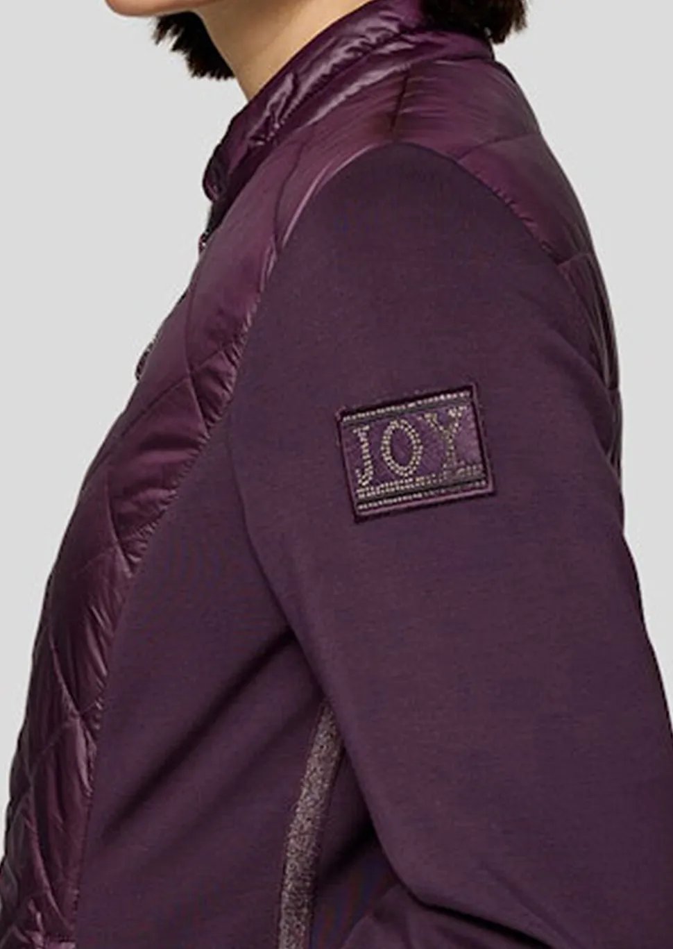 Steppjacke mit Jerseyeinsätzen