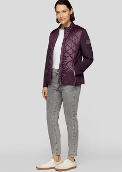 Steppjacke mit Jerseyeinsätzen