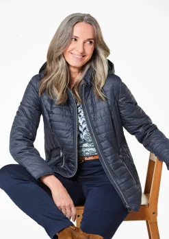 Steppjacke mit Kapuze