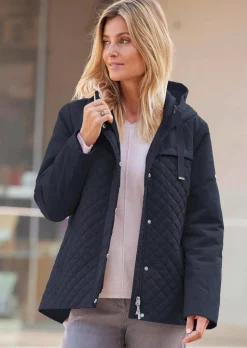 Steppjacke mit Kapuze