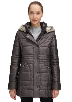 Steppjacke mit kuscheliger Kapuze