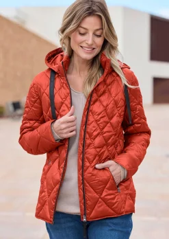 Steppjacke mit Rautenmuster