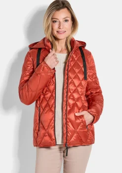 Steppjacke mit Rautenmuster