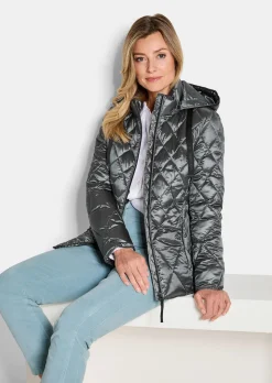 Steppjacke mit Rautenmuster