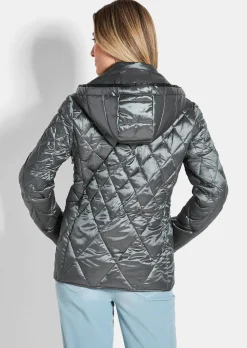 Steppjacke mit Rautenmuster