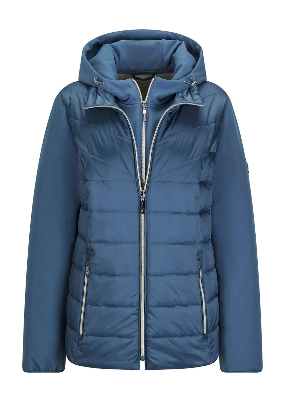Steppjacke mit Ärmeln aus Softshell