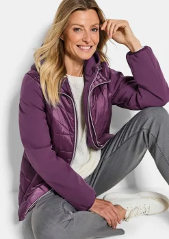 Steppjacke mit Ärmeln aus Softshell