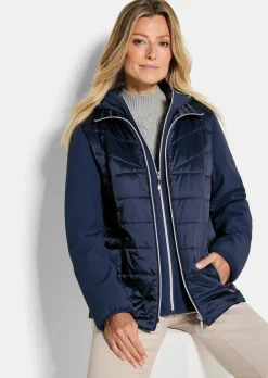 Steppjacke mit Ärmeln aus Softshell