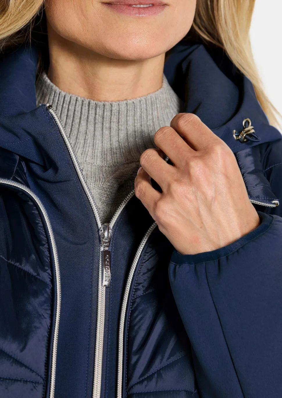 Steppjacke mit Ärmeln aus Softshell
