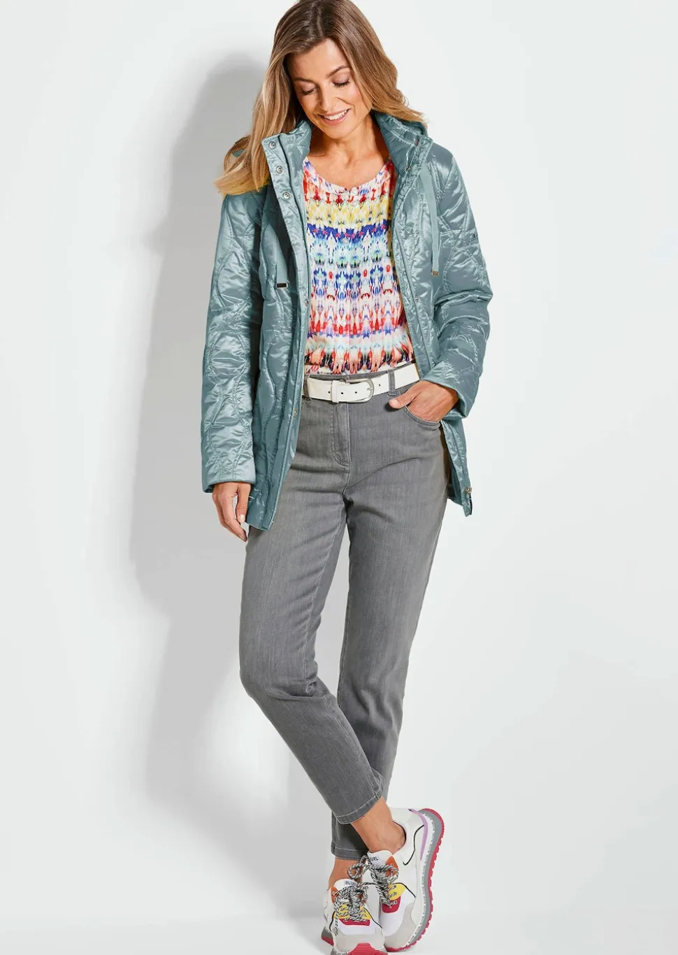 Steppjacke mit Wellenstepp
