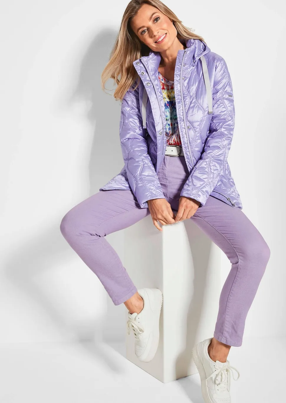 Steppjacke mit Wellenstepp