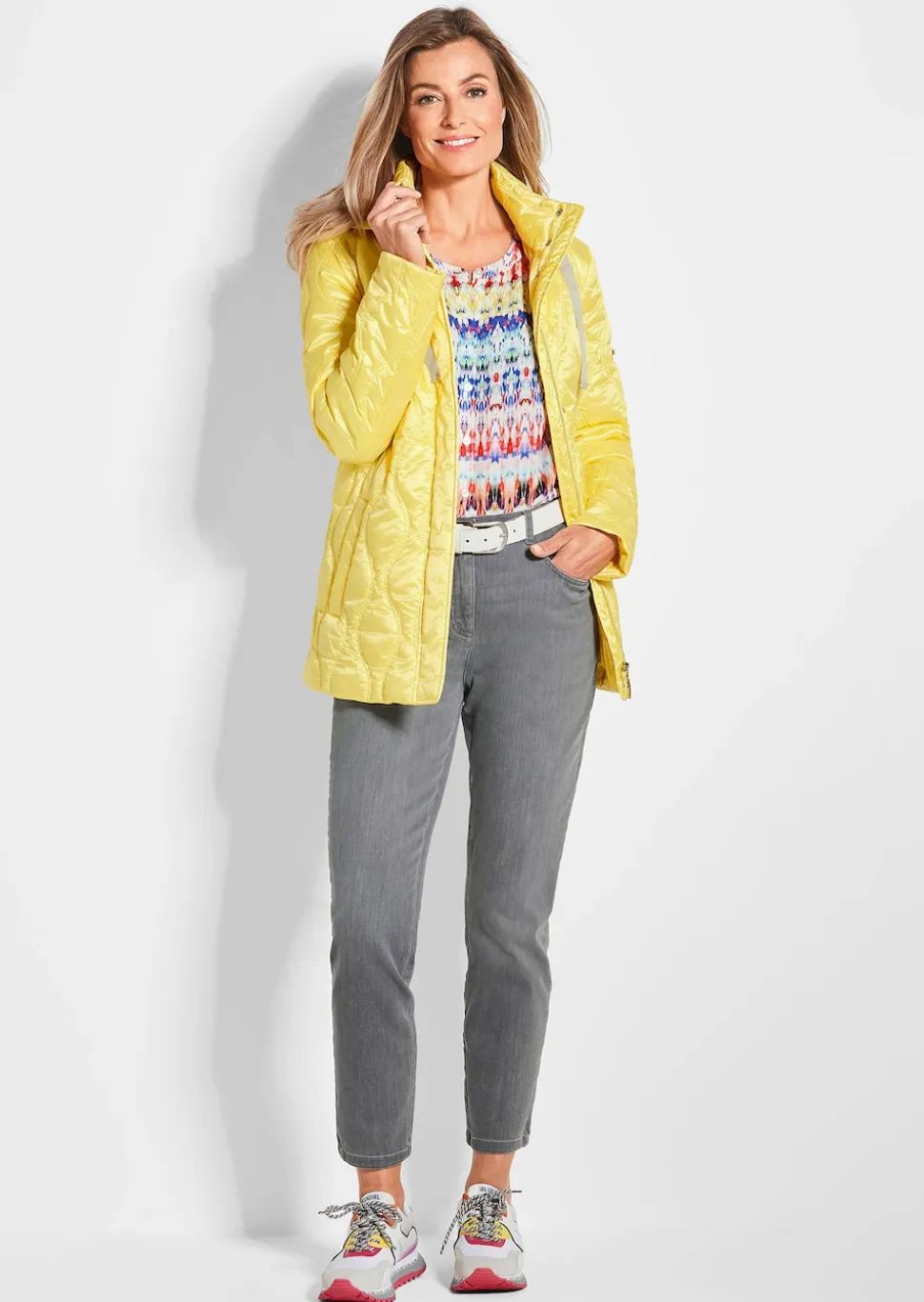 Steppjacke mit Wellenstepp