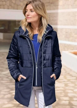Steppmantel mit Softshell-Einsatz