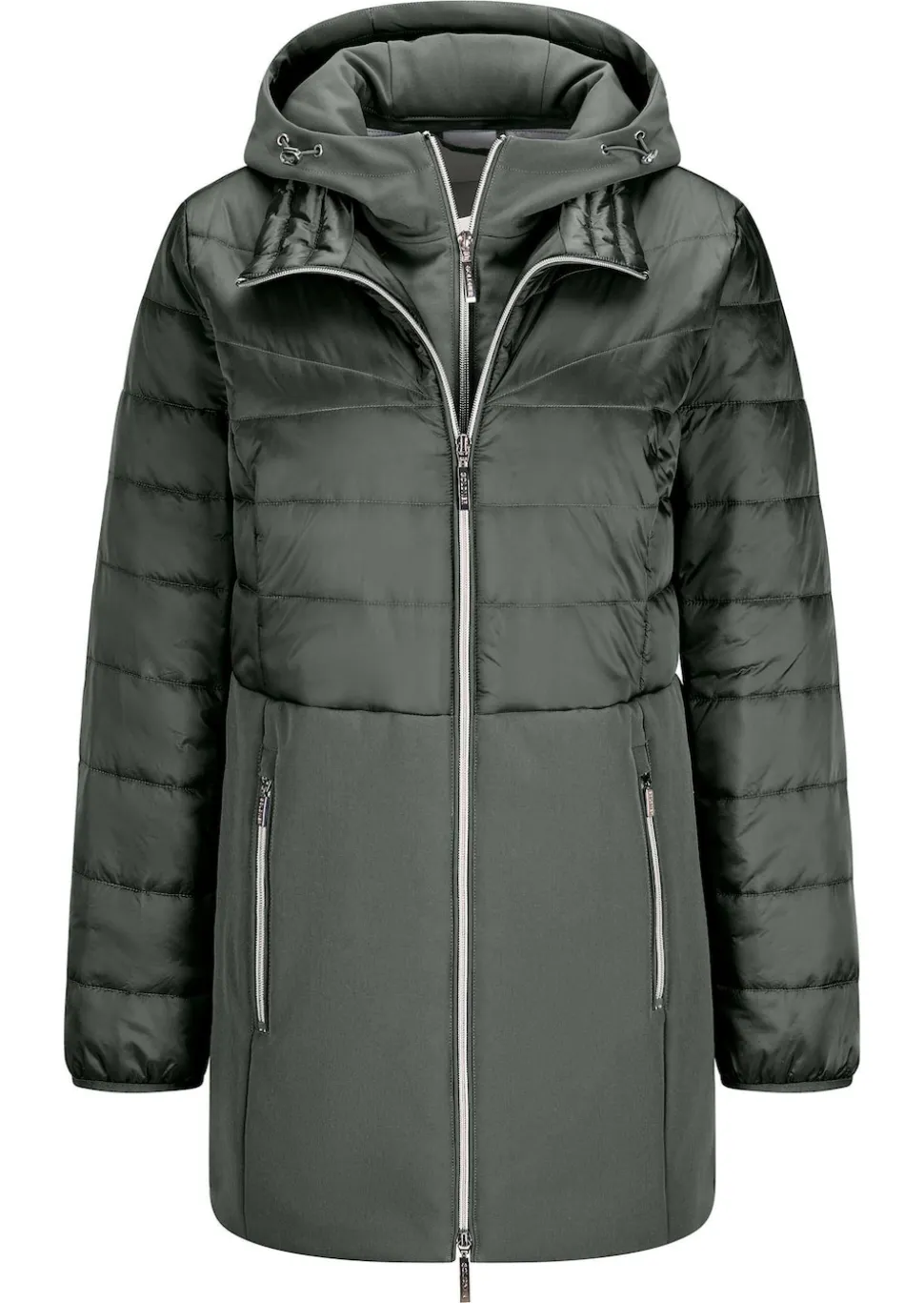Steppmantel mit Softshell-Einsatz