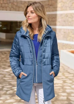 Steppmantel mit Softshell-Einsatz