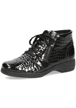Stiefeletten in glänzender Animal-Optik